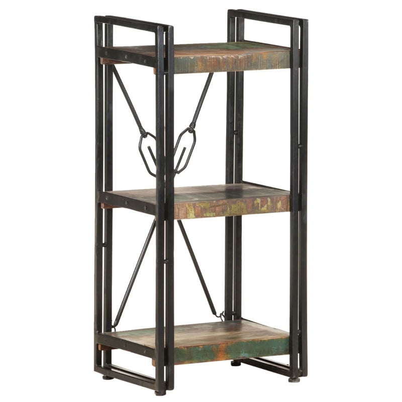 3-Tier Bookcase 40x30x80 cm Solid Reclaimed Wood