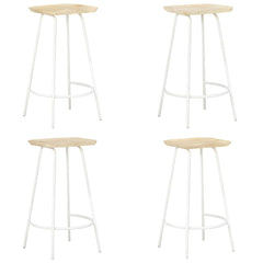 Bar Stools Solid Mango Wood Beige 4