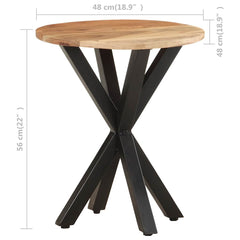 vidaXL Side Table 48x48x56 cm Solid Acacia Wood 6