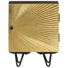 322680 vidaXL Bedside Cabinet with Brass Front 40x30x50 cm Solid Mango Wood 3