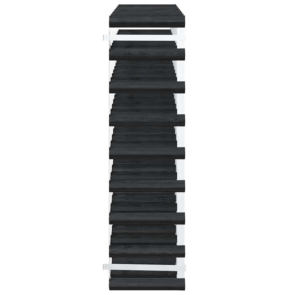 vidaXL Wine Rack for 72 Bottles Black Solid Pine Wood 6