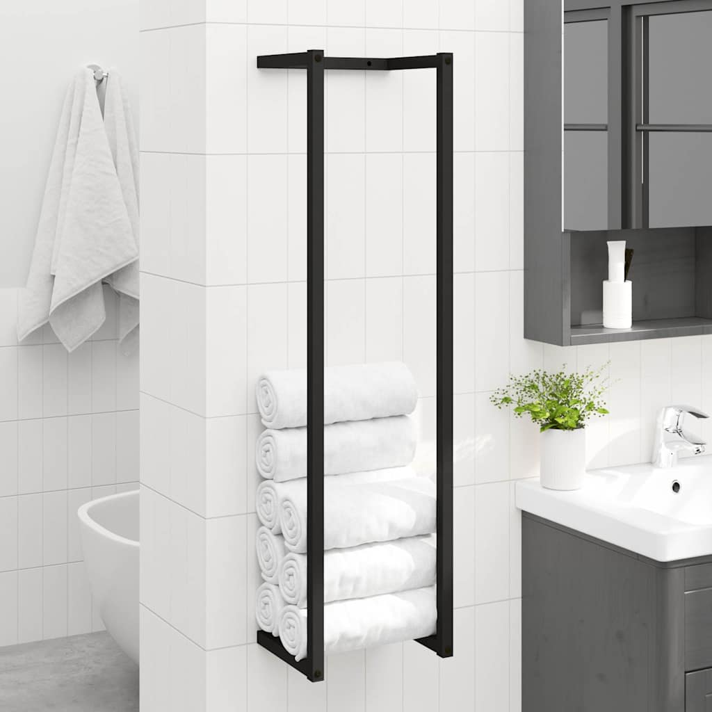 325918 vidaXL Towel Rack Black 25x20x95 cm Iron 3