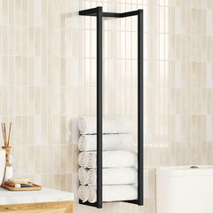 325918 vidaXL Towel Rack Black 25x20x95 cm Iron 1