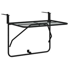 325924 vidaXL Balcony Table Black 60x40 cm Steel 2