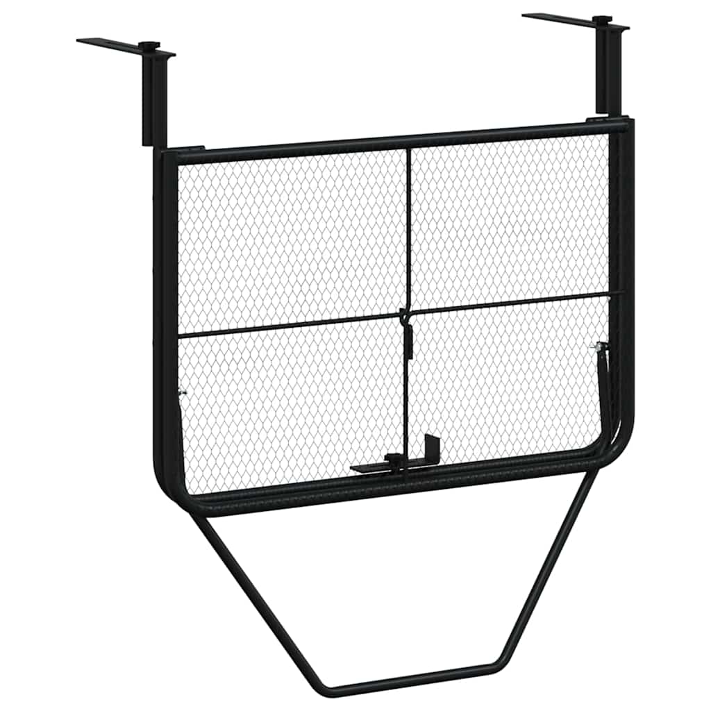 325924 vidaXL Balcony Table Black 60x40 cm Steel 5