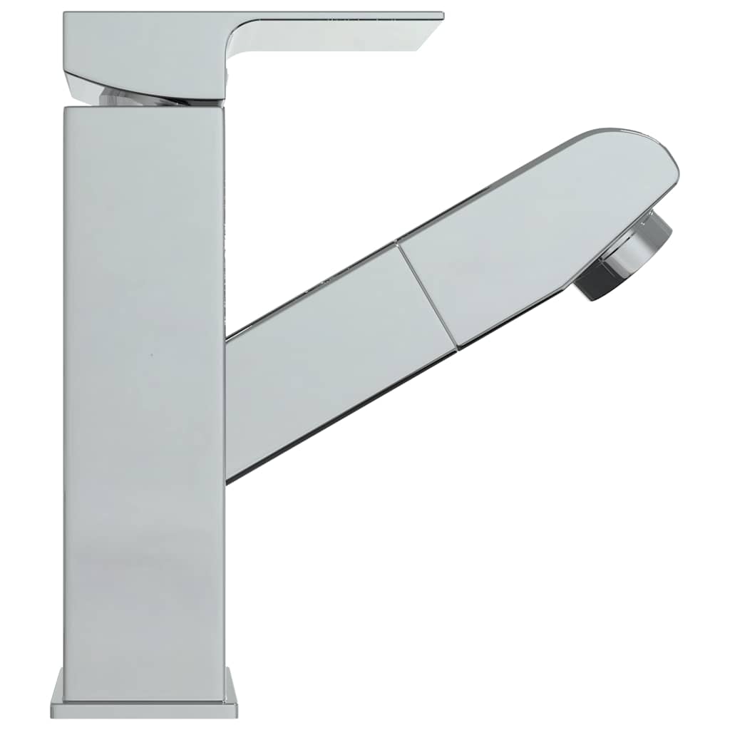 vidaXL Bathroom Basin Faucet with Pull-out Function Chromed Finish 157x172 mm 4