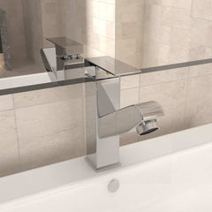 vidaXL Bathroom Basin Faucet with Pull-out Function Chromed Finish 157x172 mm 1