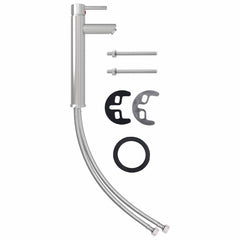 vidaXL Bathroom Mixer Tap Silver 12x30 cm 2