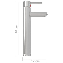 vidaXL Bathroom Mixer Tap Silver 12x30 cm 5