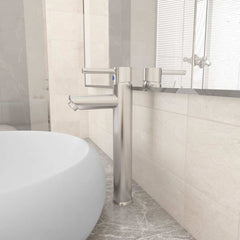 vidaXL Bathroom Mixer Tap Silver 12x30 cm 1