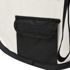 vidaXL Dog Playpen | Black and cream | Polyester, Steel | 90x90x58 cm | Foldable 6