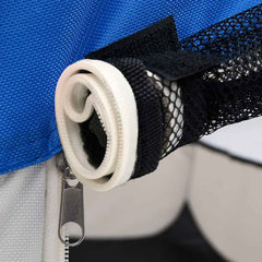 vidaXL Dog Playpen | Blue and Cream | Polyester, Steel | 110 x 110 x 58 cm 5