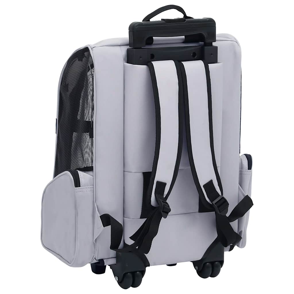 Foldable Multipurpose Pet Trolley Width 40 cm Grey