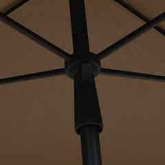 vidaXL Garden Parasol with Pole 210x140 cm Taupe 5