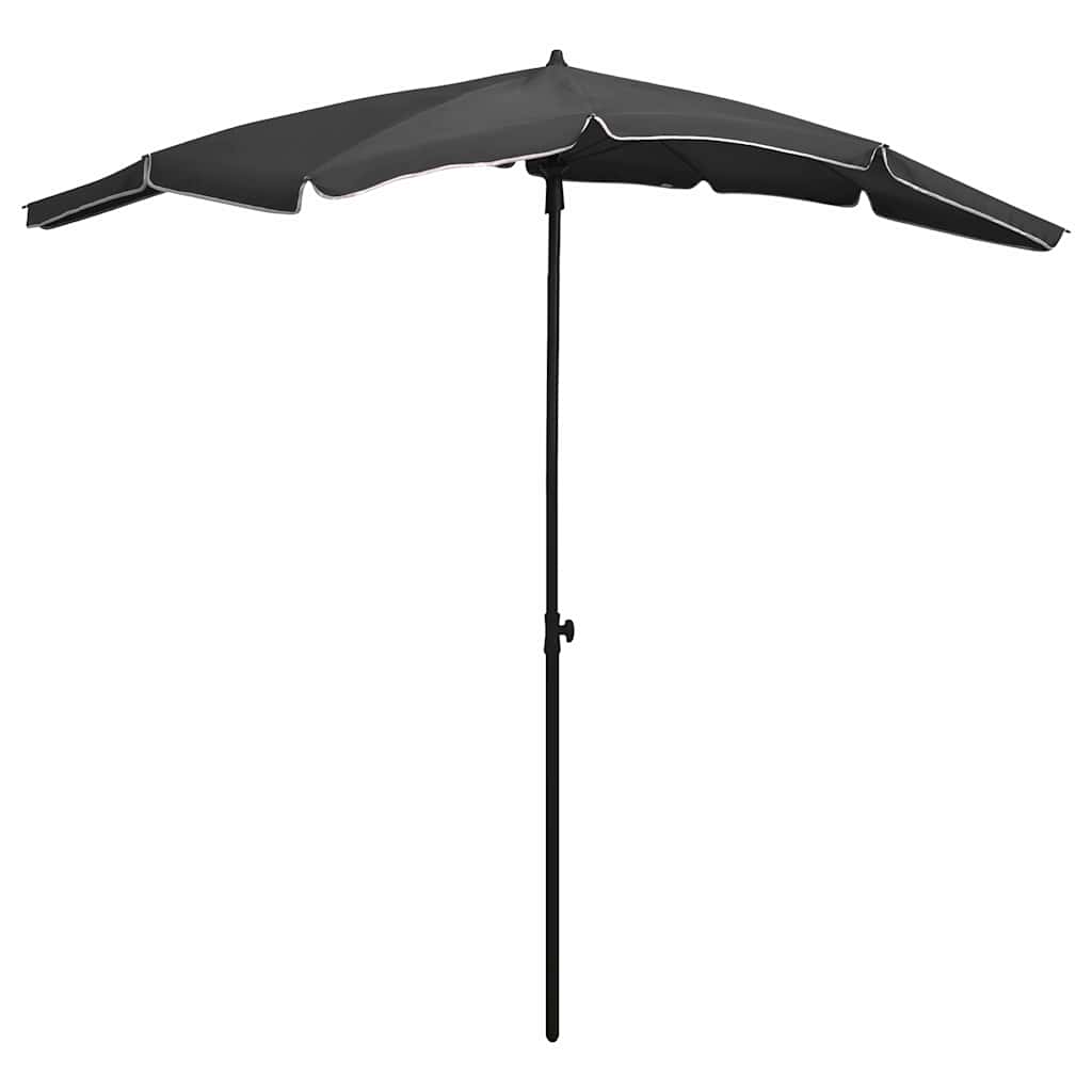 vidaXL Garden Parasol with Pole 200x130 cm Anthracite 1