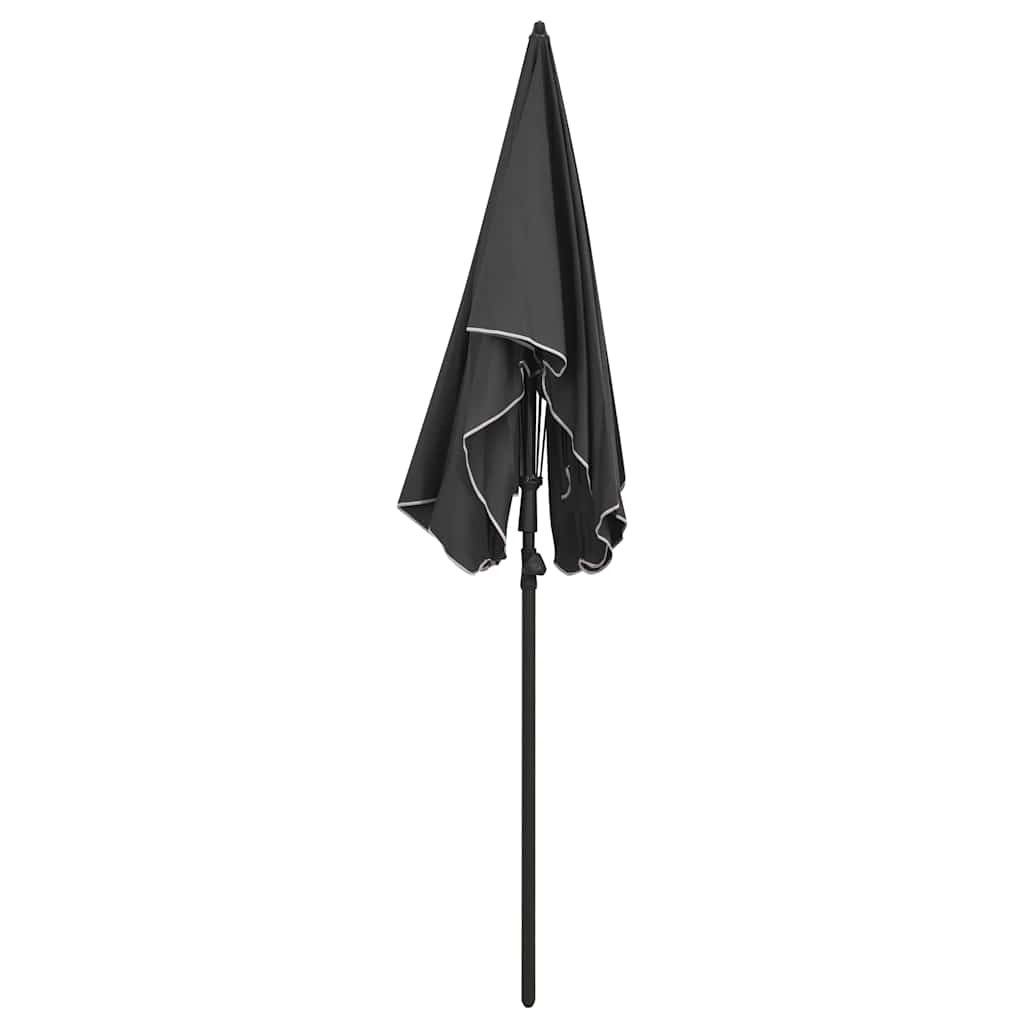 vidaXL Garden Parasol with Pole 200x130 cm Anthracite 3