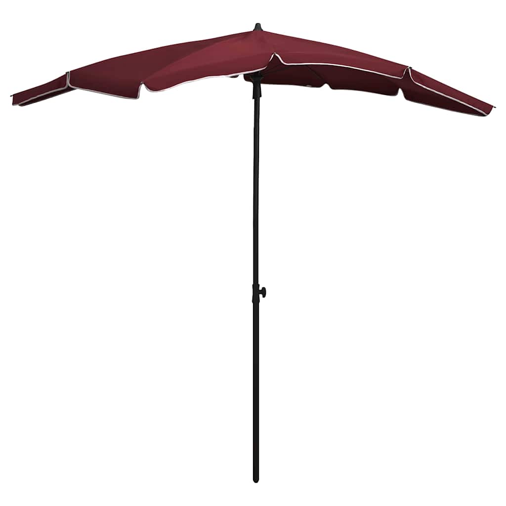 vidaXL Garden Parasol with Pole 200x130 cm Bordeaux Red 1