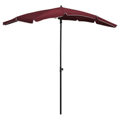 vidaXL Garden Parasol with Pole 200x130 cm Bordeaux Red 1