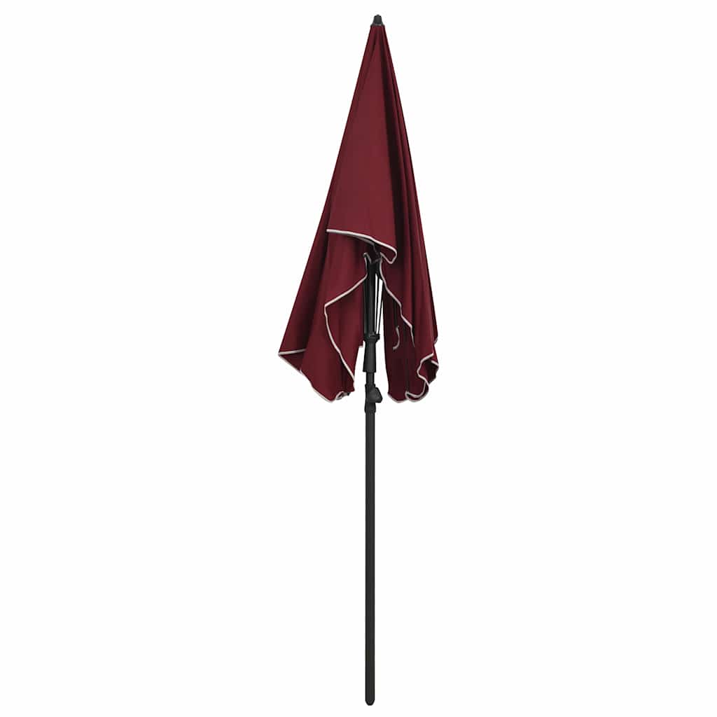 vidaXL Garden Parasol with Pole 200x130 cm Bordeaux Red 3