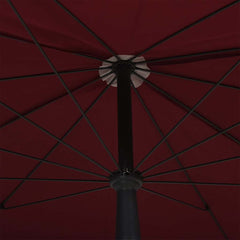 vidaXL Garden Parasol with Pole 200x130 cm Bordeaux Red 5
