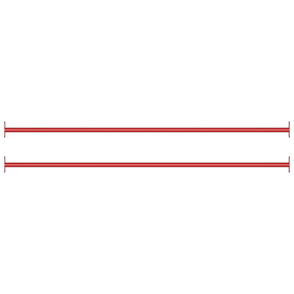 vidaXL Turning Bars 2 pcs 125 cm Steel Red 1