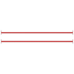 vidaXL Turning Bars 2 pcs 125 cm Steel Red 1