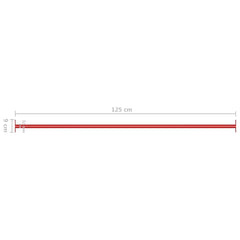 vidaXL Turning Bars 2 pcs 125 cm Steel Red 6