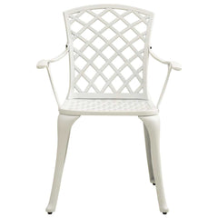 Garden Chairs Cast Aluminium White 4