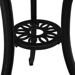 vidaXL Garden Table Black 62x62x65 cm Cast Aluminium 5