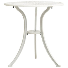 vidaXL Garden Table | White | Cast Aluminium | Medium | Durable | Garden Table 1