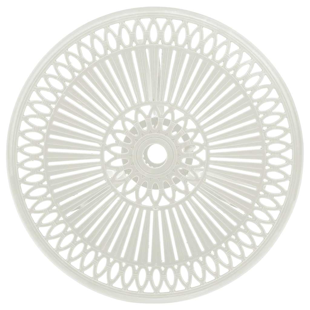 Garden Table 62x62x65 cm Cast Aluminium White