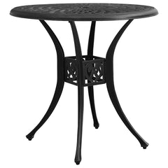 Garden Table 78x78x72 cm Cast Aluminium Black
