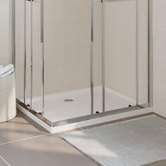 Rectangular ABS Shower Base Tray White 80 cm 100 cm