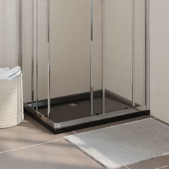 Rectangular ABS Shower Base Tray Black 70 cm 90 cm