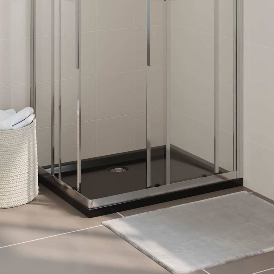 Rectangular ABS Shower Base Tray Black 70 cm 90 cm