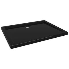 Rectangular ABS Shower Base Tray Black 80 cm 100 cm