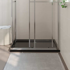 Rectangular ABS Shower Base Tray Black 80 cm 100 cm
