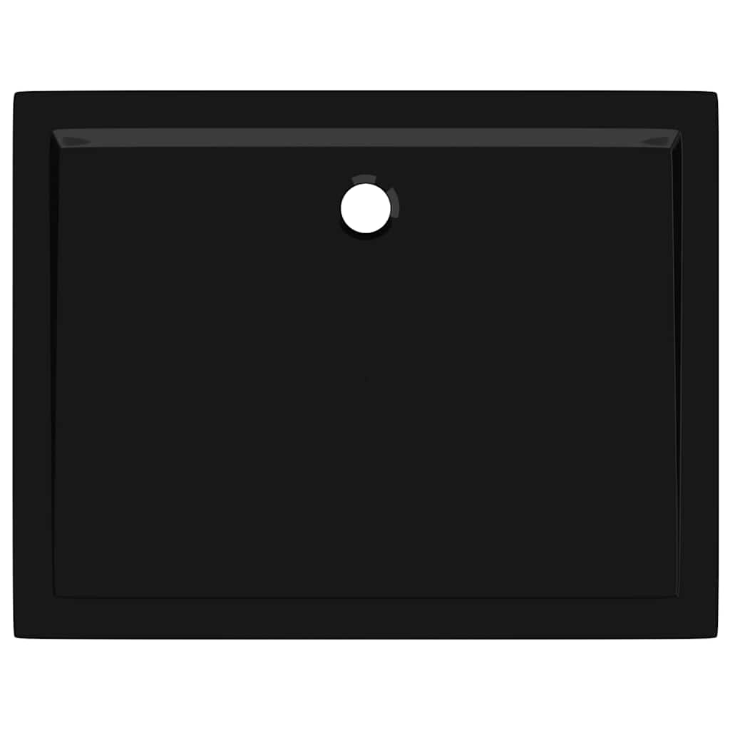 Rectangular ABS Shower Base Tray Black 80 cm 100 cm