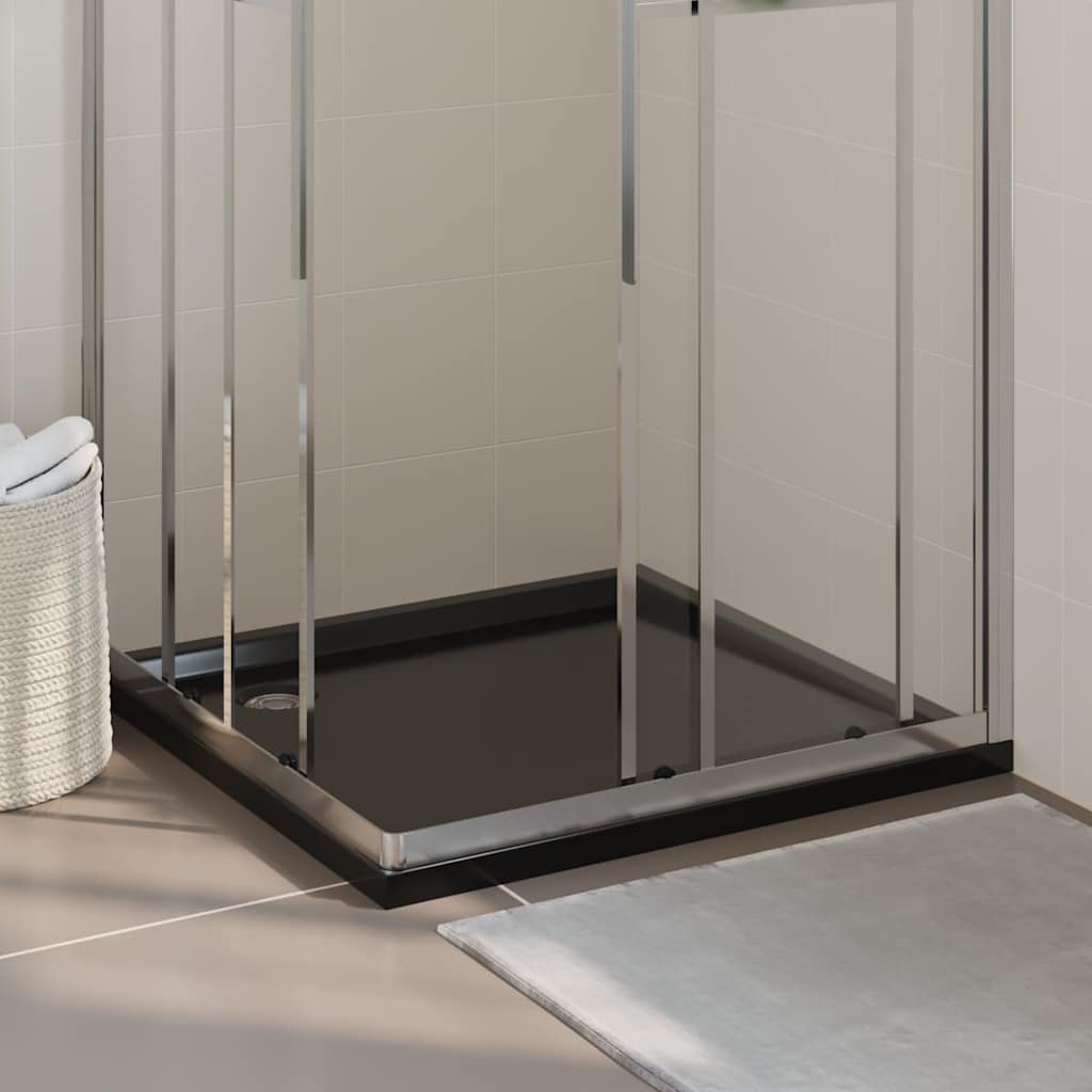 Rectangular ABS Shower Base Tray Black 90 cm 90 cm