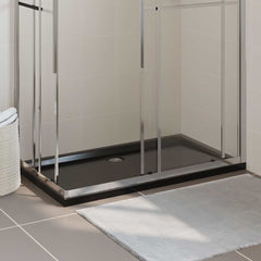 Rectangular ABS Shower Base Tray Black 70 cm 120 cm