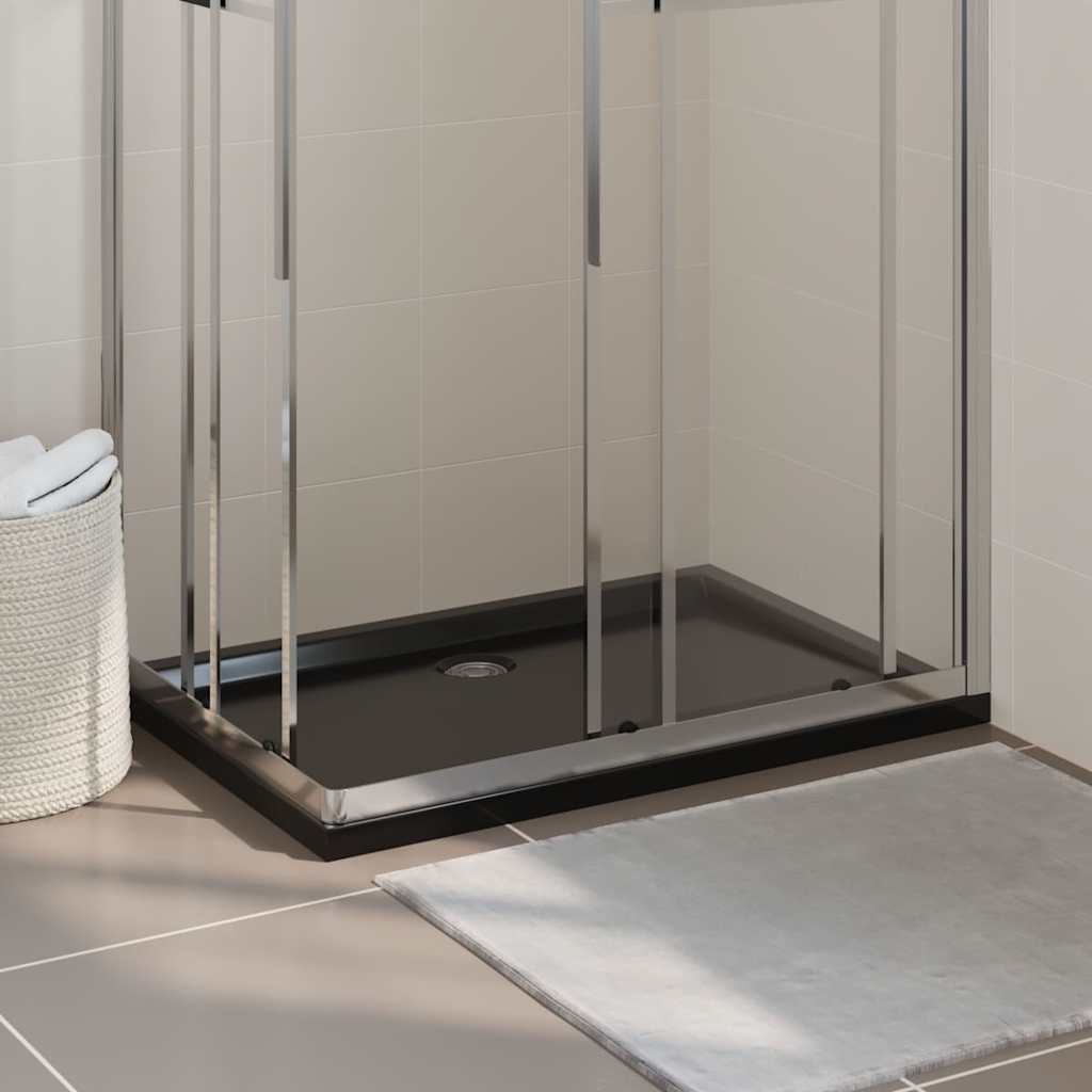 Rectangular ABS Shower Base Tray Black 70 cm 100 cm