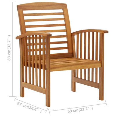 5 Piece Garden Lounge Set Solid Acacia Wood