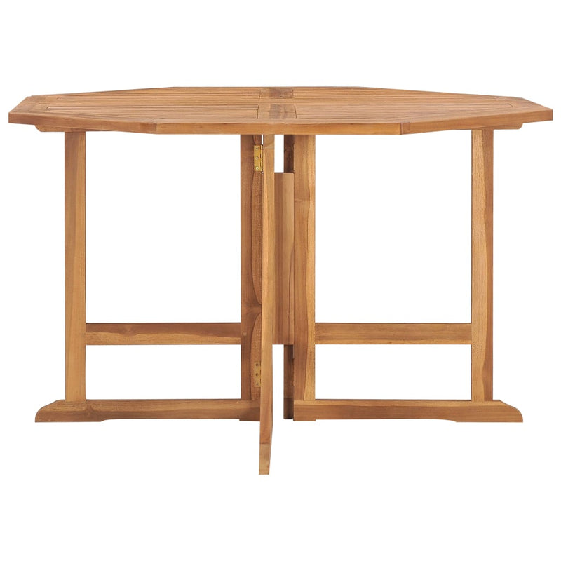 Folding Garden Dining Table 120x120x75 cm Solid Teak Wood