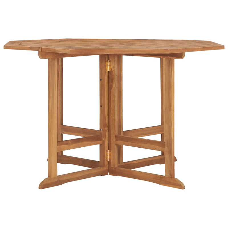 Folding Garden Dining Table 120x120x75 cm Solid Teak Wood