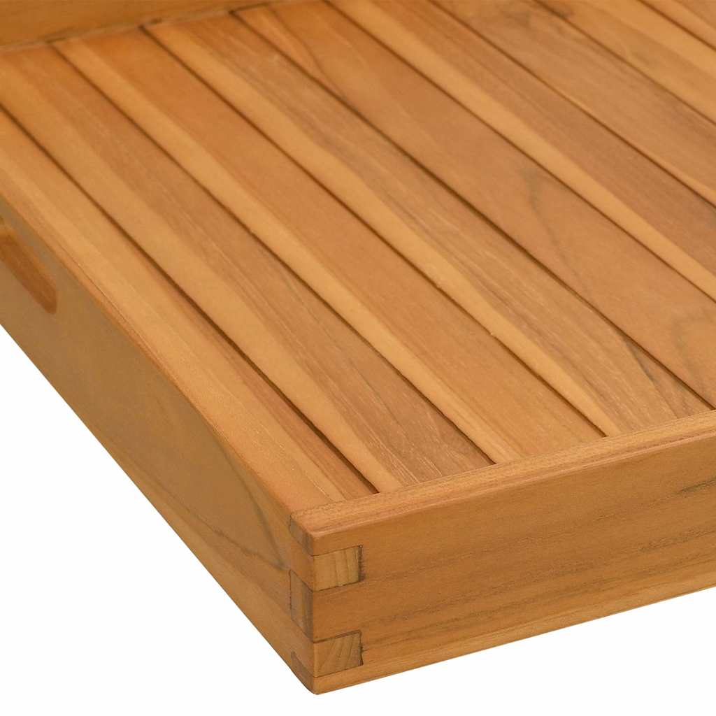 Serving Tray Solid Teak Wood 60 cm 60 cm