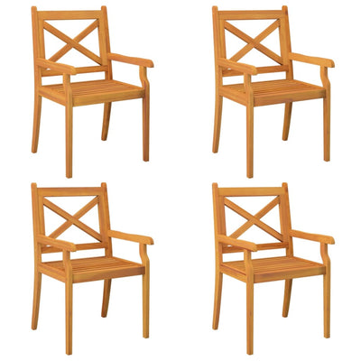 5 Piece Garden Dining Set Solid Wood Acacia