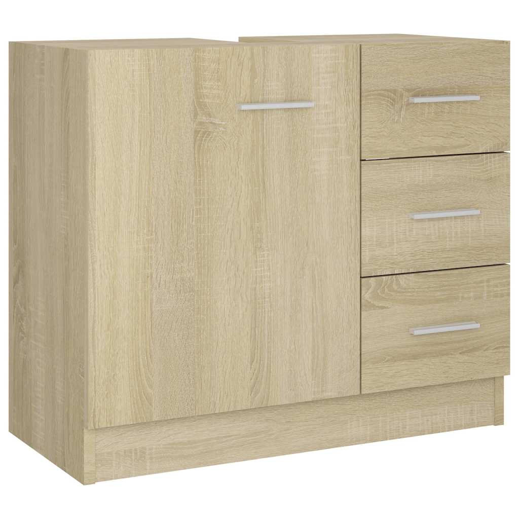 vidaXL Sink Cabinet | Sonoma Oak | Engineered Wood | 63x30x54 cm | Storage 2