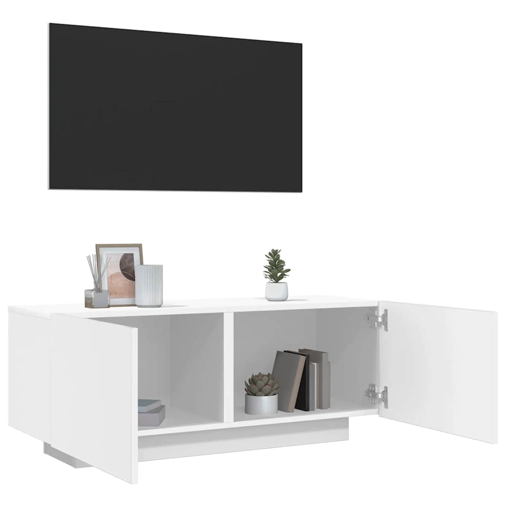 vidaXL TV Cabinet White 100x35x40 cm Engineered Wood 3