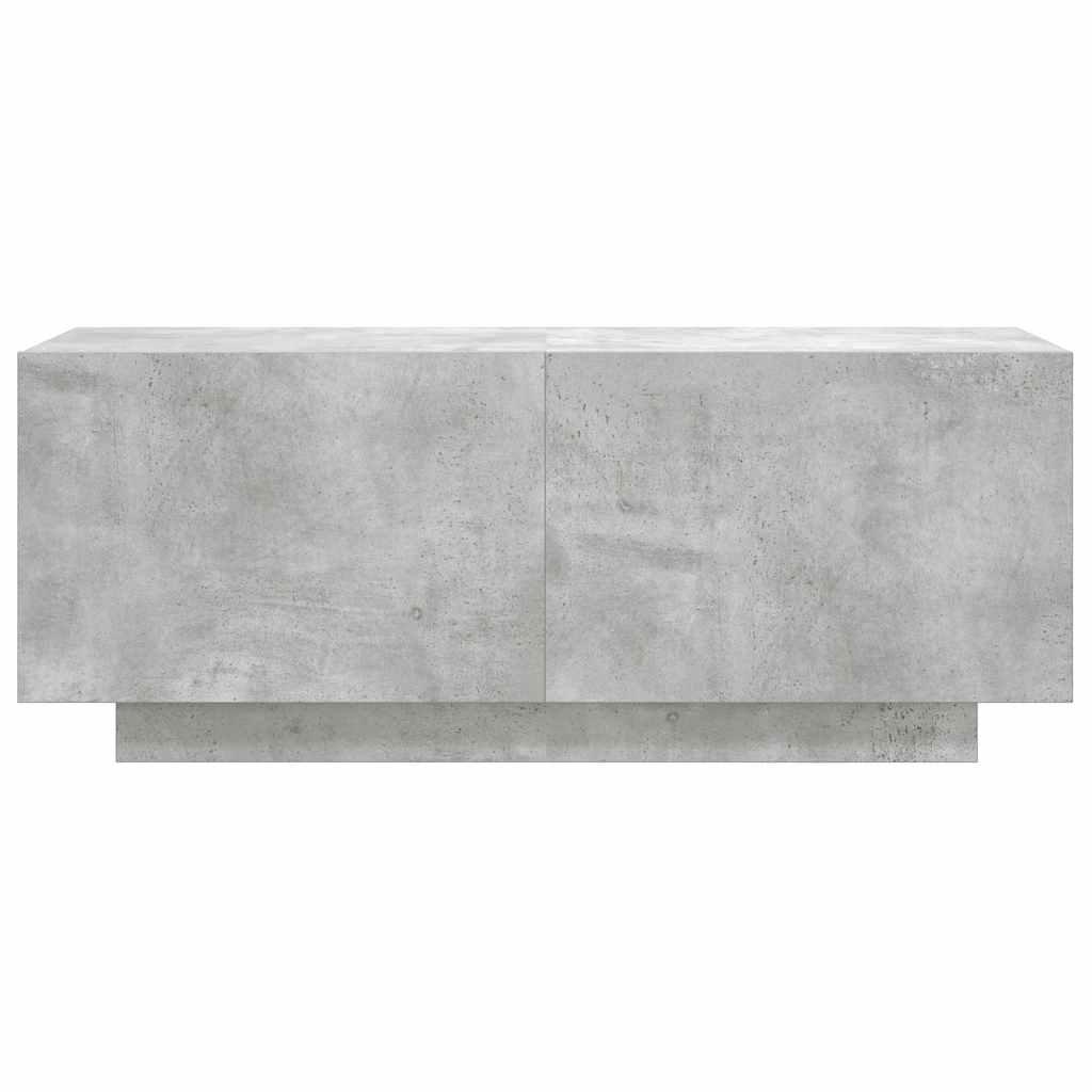 vidaXL TV Cabinet Concrete Grey 100x35x40 cm Engineered Wood 4