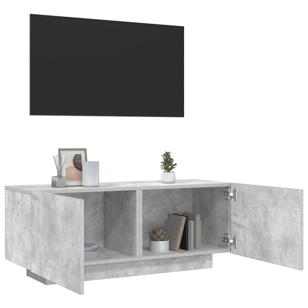vidaXL TV Cabinet Concrete Grey 100x35x40 cm Engineered Wood 1
